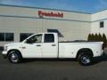 2008 Bright White Dodge Ram 3500 Big Horn Edition Quad Cab Dually  photo #3