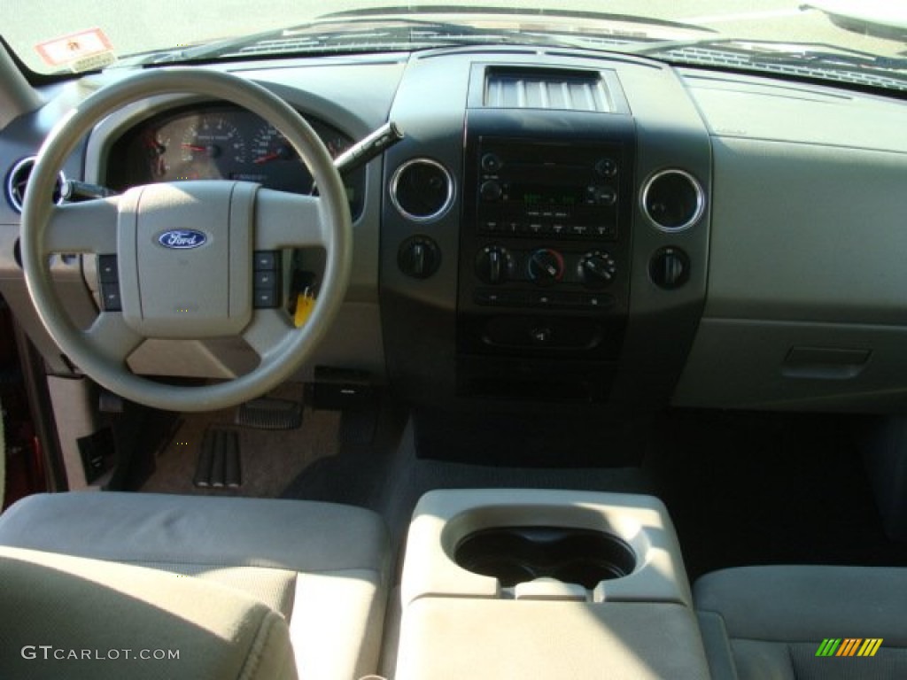 2005 F150 XLT SuperCrew 4x4 - Dark Toreador Red Metallic / Medium Flint/Dark Flint Grey photo #11