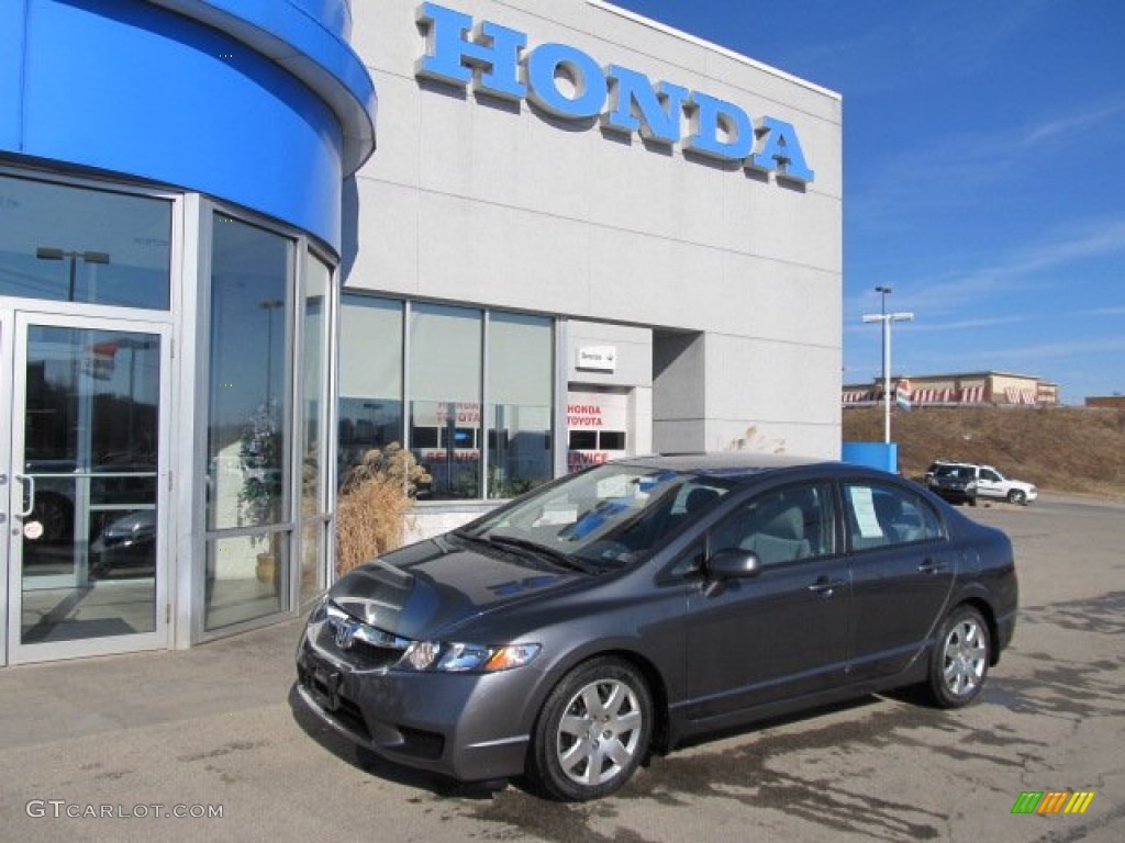 2009 Civic LX Sedan - Polished Metal Metallic / Gray photo #1