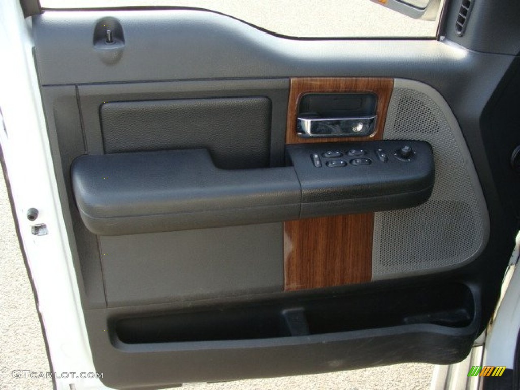2004 F150 Lariat SuperCrew 4x4 - Oxford White / Black photo #8