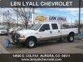 2000 Oxford White Ford F350 Super Duty Lariat Crew Cab 4x4 Plow Truck  photo #1