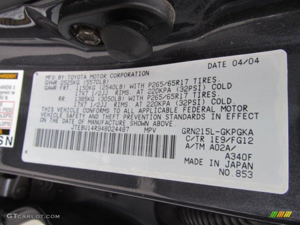 2004 4Runner SR5 4x4 - Galactic Gray Mica / Stone photo #19