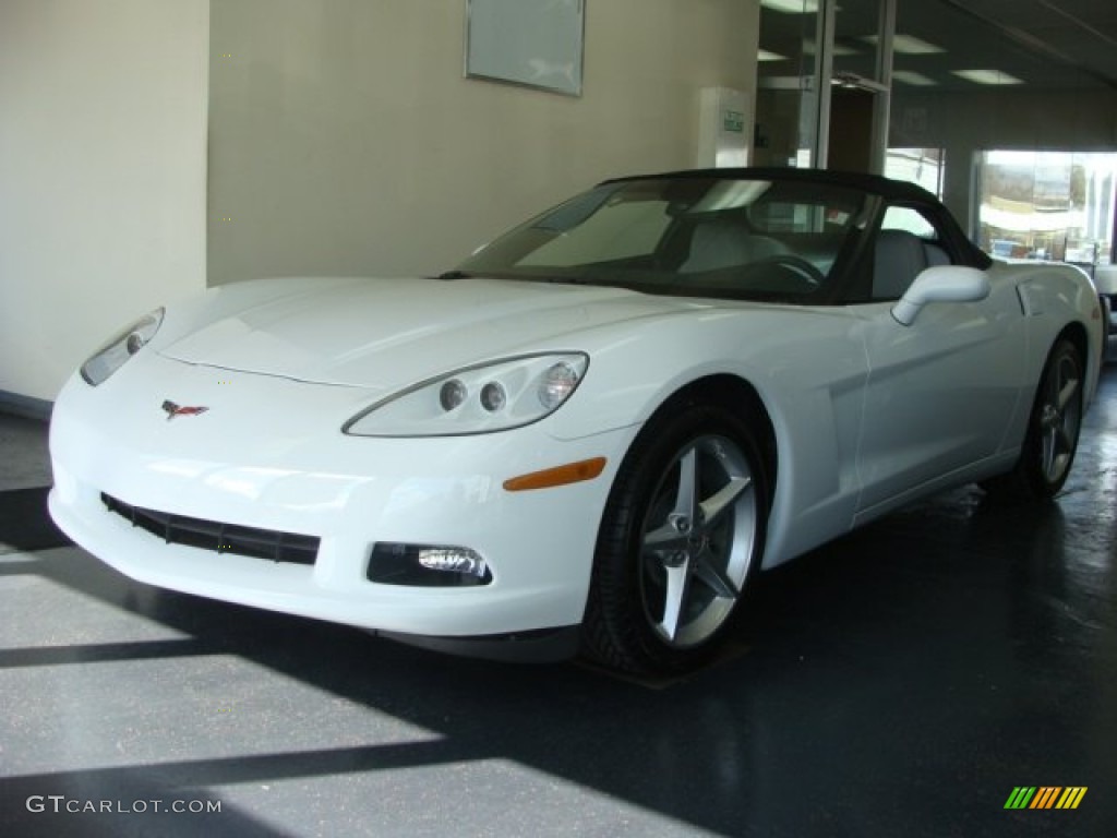 2011 Corvette Convertible - Arctic White / Titanium Gray photo #1