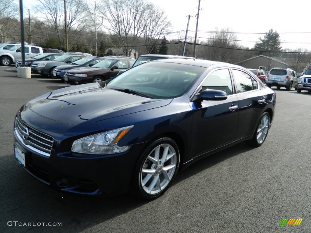 2009 Maxima 3.5 SV Sport - Navy Blue Metallic / Charcoal photo #1