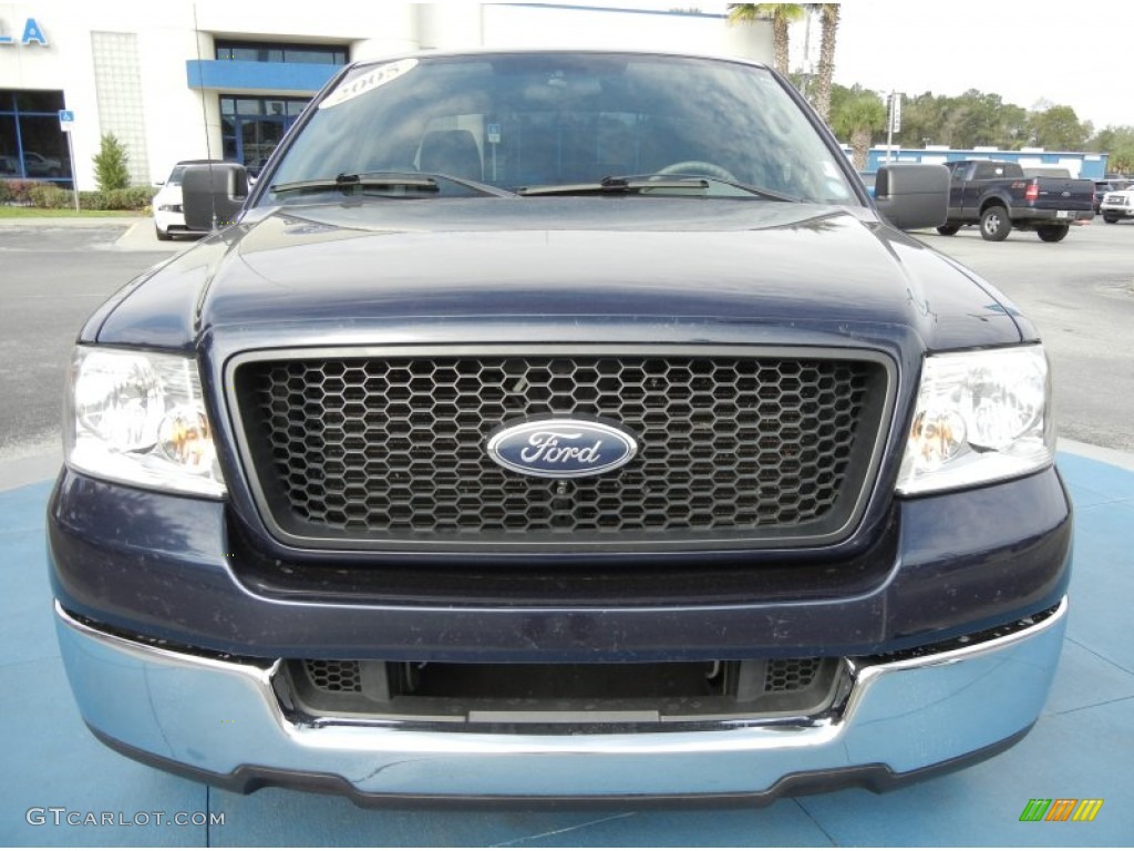 2005 F150 XLT SuperCab - True Blue Metallic / Medium Flint Grey photo #8