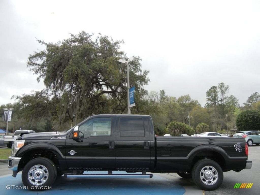 2012 F250 Super Duty XLT Crew Cab 4x4 - Tuxedo Black Metallic / Steel photo #2