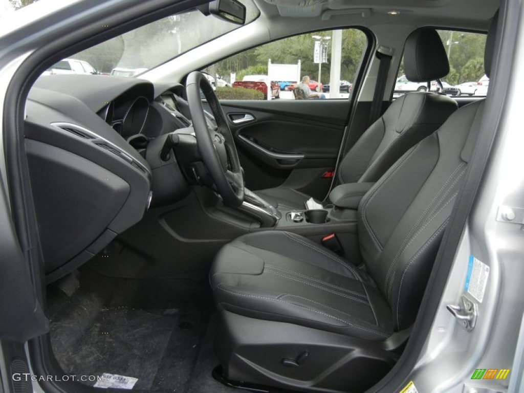 Charcoal Black Leather Interior 2012 Ford Focus Titanium 5-Door Photo #61363905