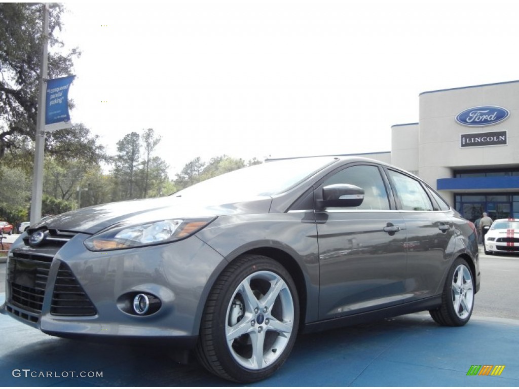 2012 Focus Titanium Sedan - Sterling Grey Metallic / Charcoal Black photo #1