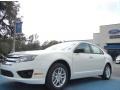 2012 White Suede Ford Fusion S  photo #1