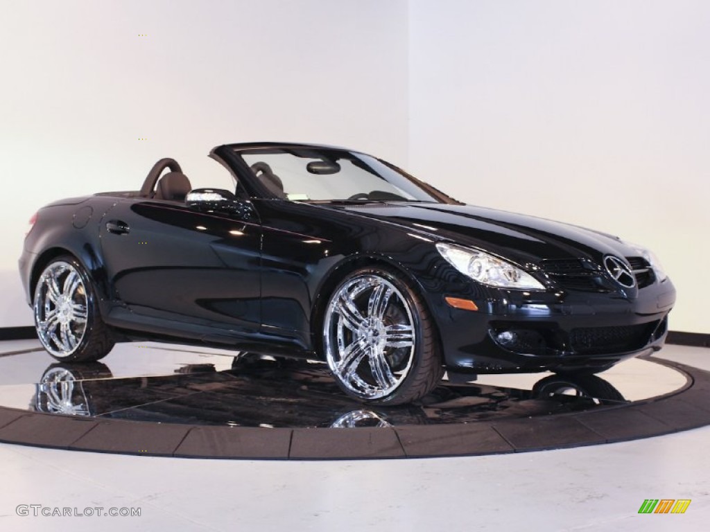 2007 SLK 280 Roadster - Black / Black photo #1