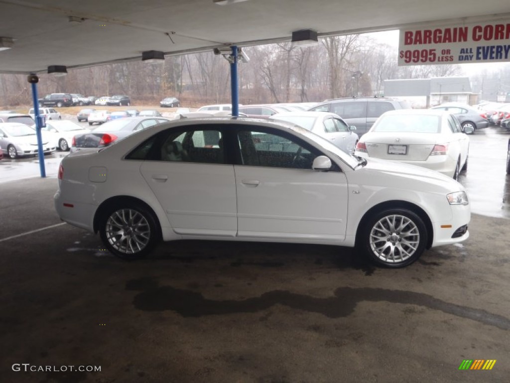 2008 A4 2.0T quattro Sedan - Ibis White / Beige photo #36