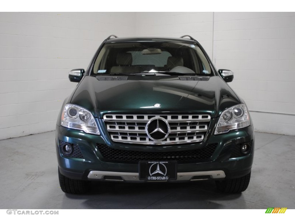 2009 ML 350 4Matic - Jade Green Metallic / Cashmere photo #2