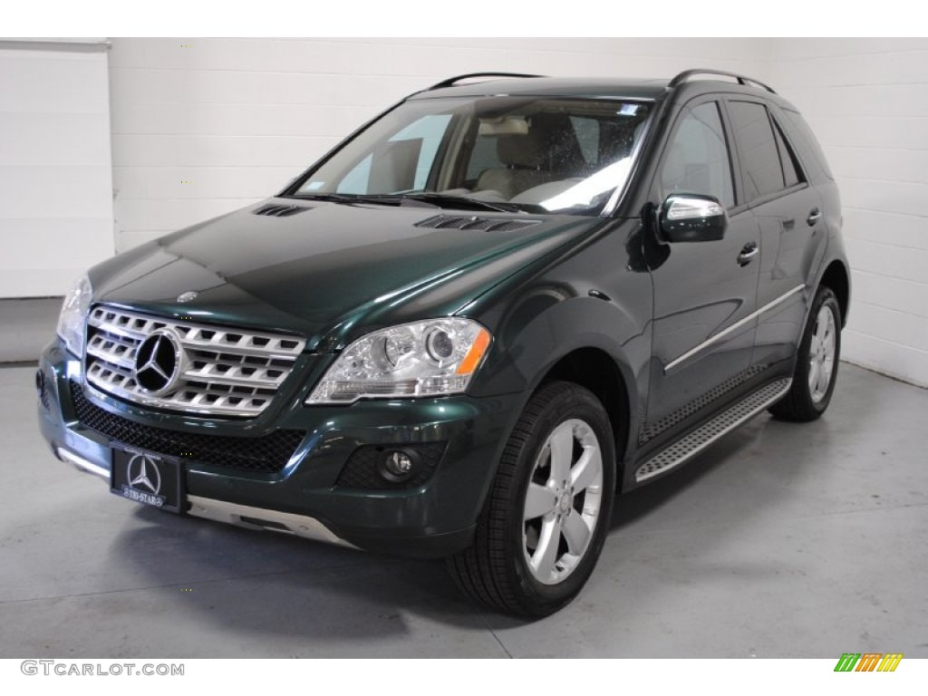2009 ML 350 4Matic - Jade Green Metallic / Cashmere photo #3
