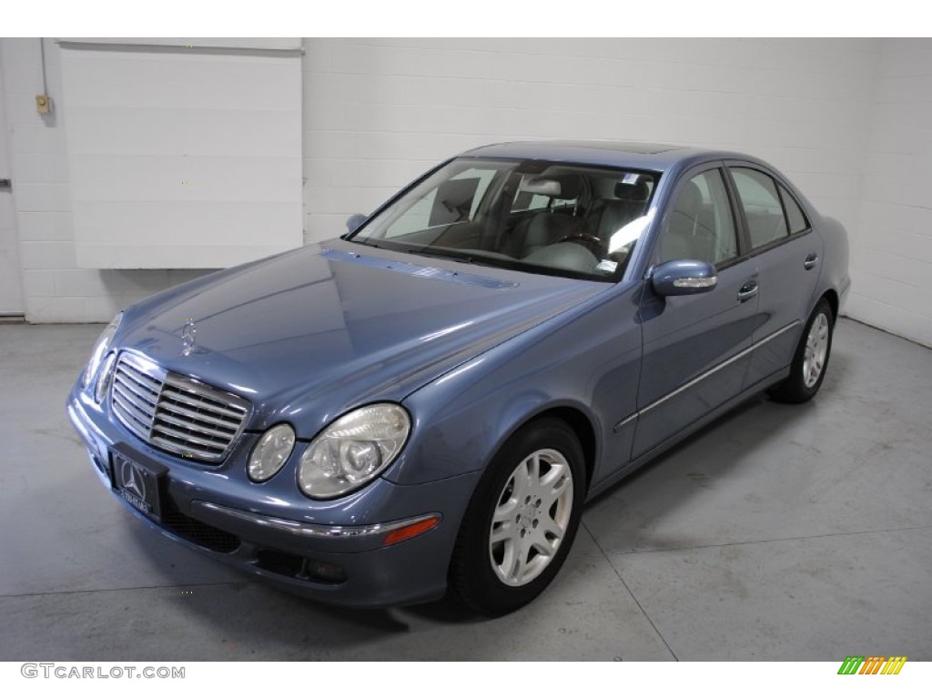 2005 E 320 CDI Sedan - Platinum Blue Metallic / Ash photo #3