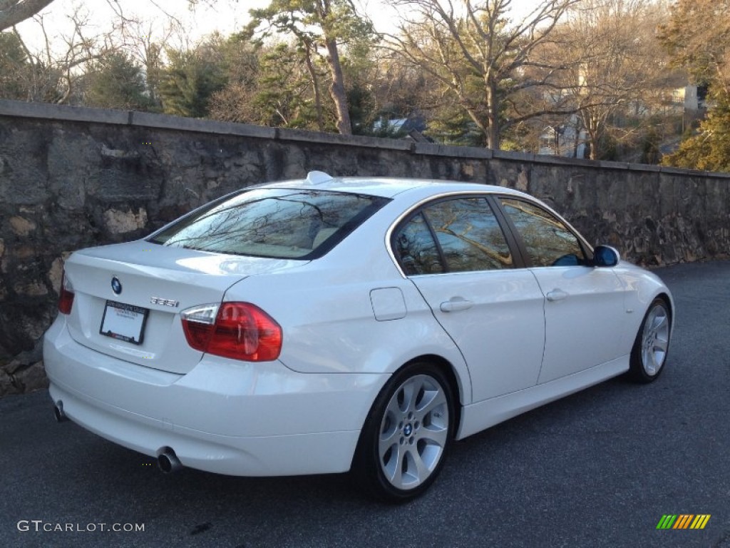 2008 3 Series 335i Sedan - Alpine White / Beige photo #3
