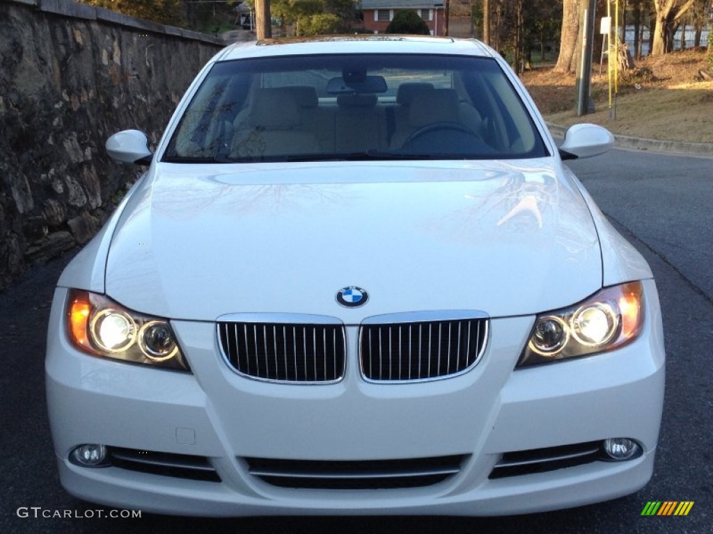 2008 3 Series 335i Sedan - Alpine White / Beige photo #5