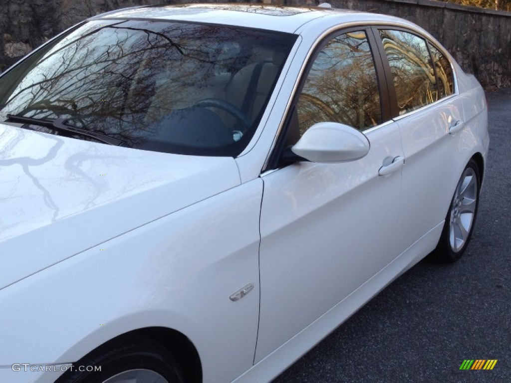 2008 3 Series 335i Sedan - Alpine White / Beige photo #13