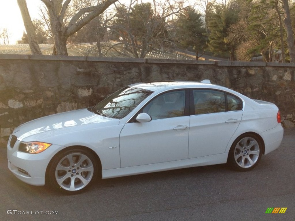 2008 3 Series 335i Sedan - Alpine White / Beige photo #16
