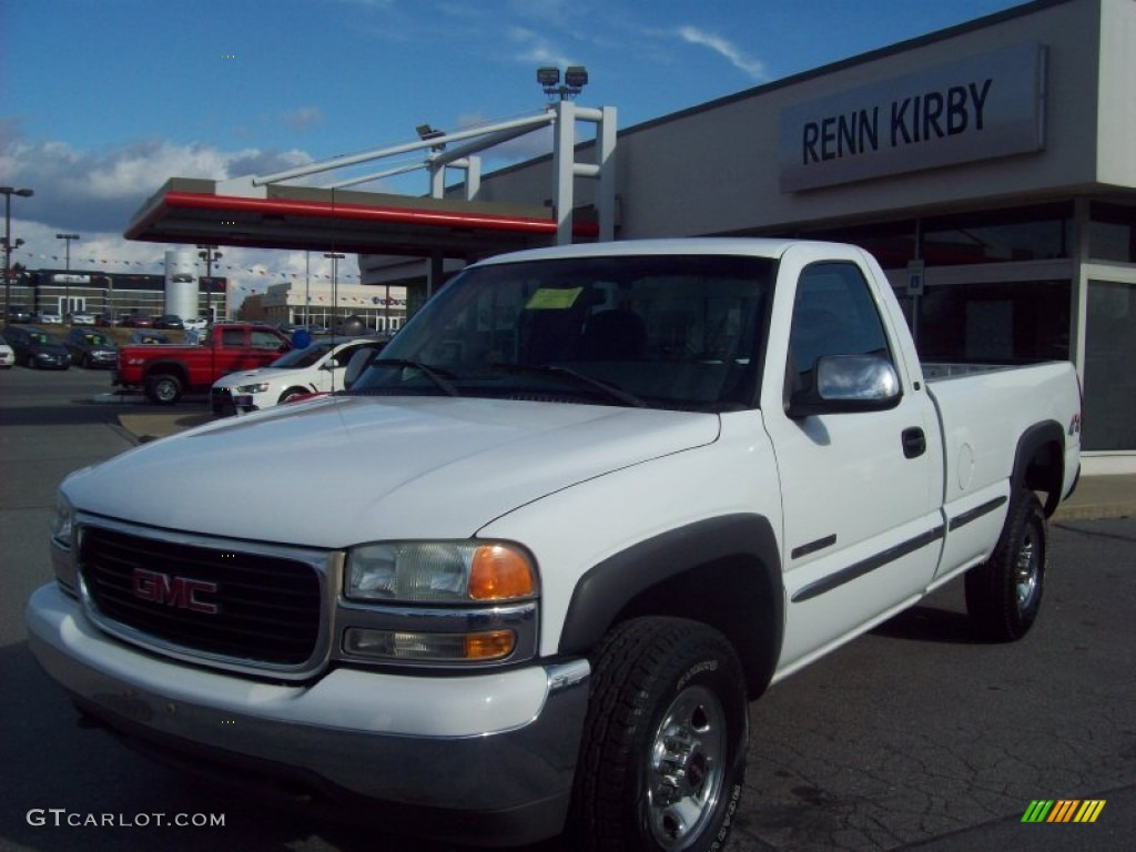 1999 Sierra 2500 SL Regular Cab 4x4 - Summit White / Graphite photo #1