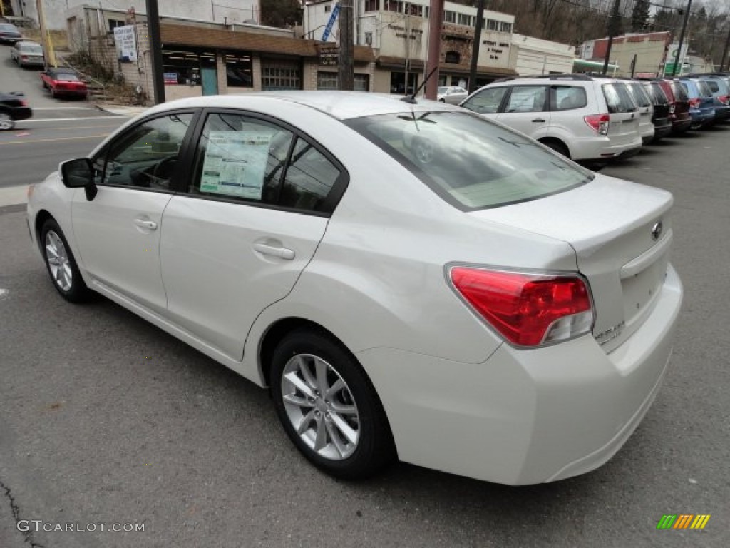 2012 Impreza 2.0i Premium 4 Door - Satin White Pearl / Ivory photo #2