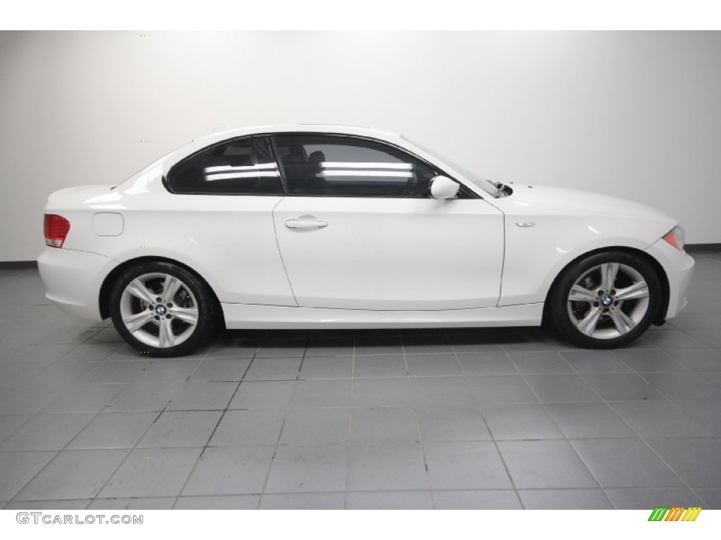 2009 1 Series 128i Coupe - Alpine White / Black photo #7