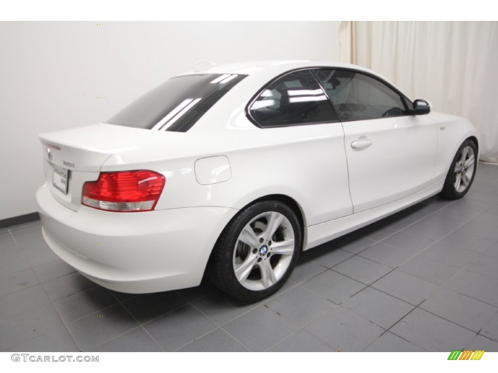 2009 1 Series 128i Coupe - Alpine White / Black photo #12