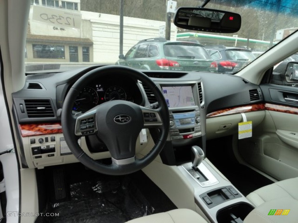 2012 Outback 2.5i Limited - Satin White Pearl / Warm Ivory photo #10