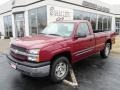 2004 Sport Red Metallic Chevrolet Silverado 1500 Regular Cab 4x4  photo #1