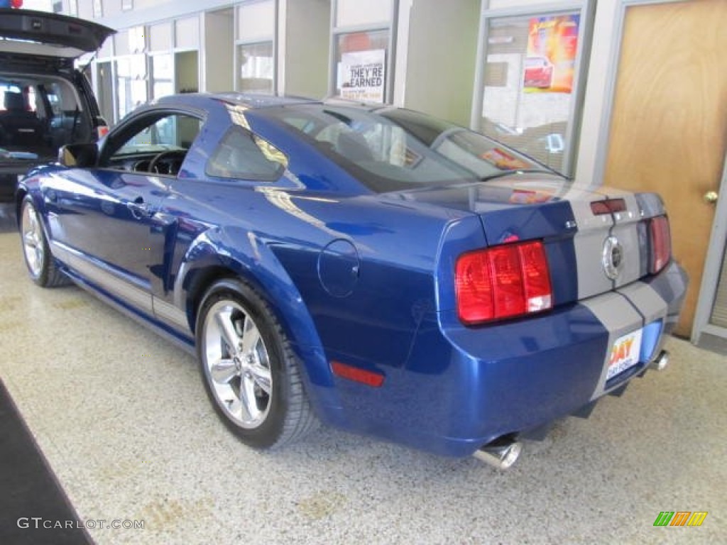 2008 Mustang Shelby GT Coupe - Vista Blue Metallic / Black photo #6