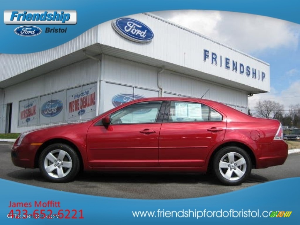 2009 Fusion SE V6 - Redfire Metallic / Charcoal Black photo #1