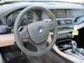 Oyster/Black 2012 BMW 5 Series 550i Sedan Steering Wheel