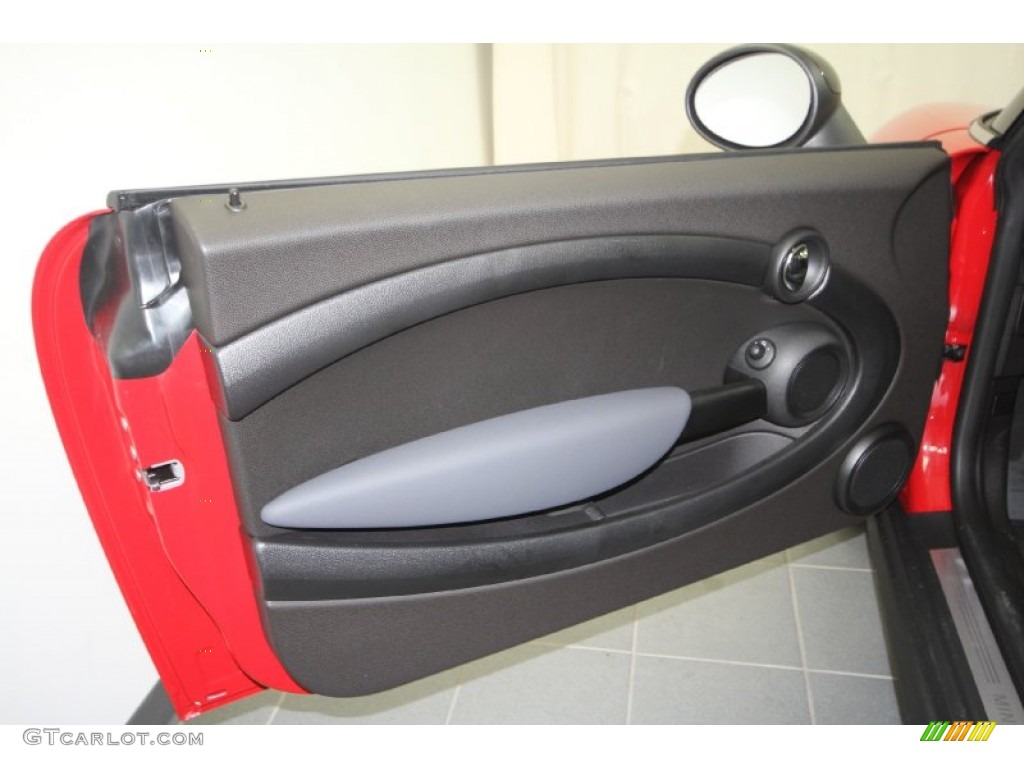 2012 Mini Cooper Hardtop Carbon Black Door Panel Photo #61375470