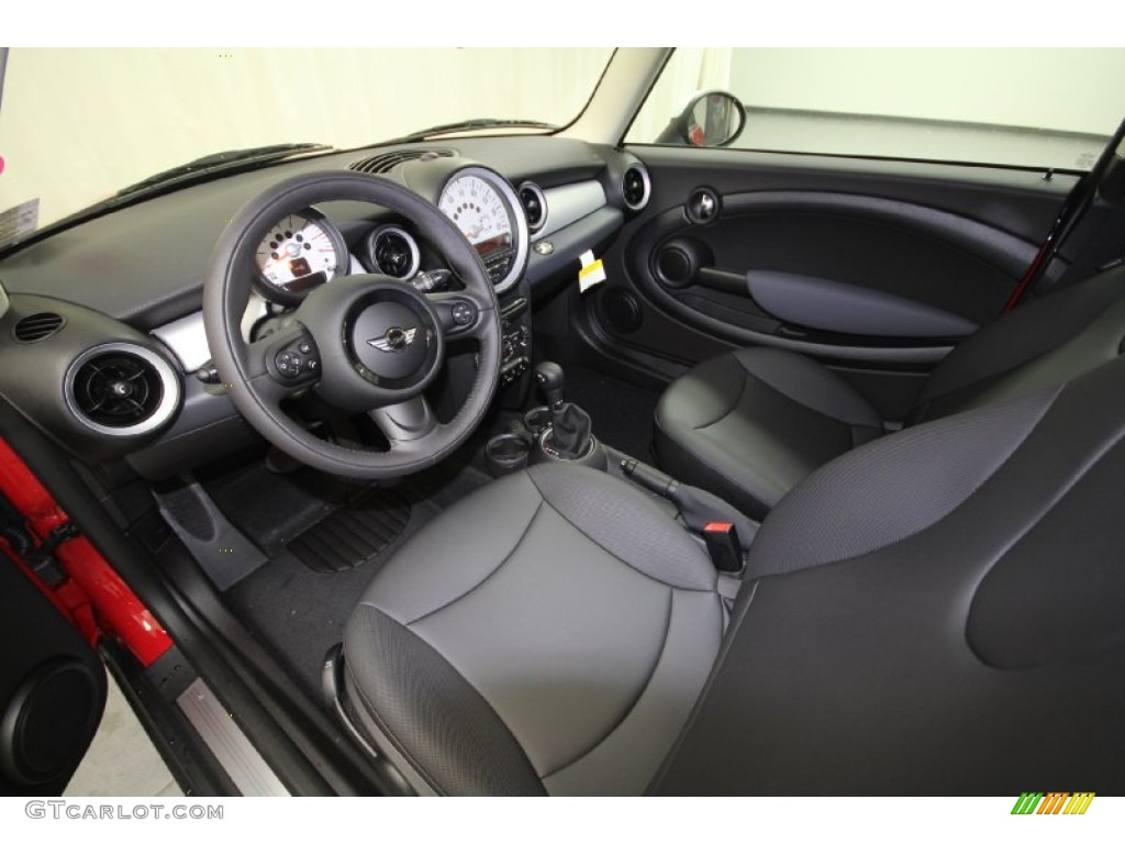 Carbon Black Interior 2012 Mini Cooper Hardtop Photo #61375653