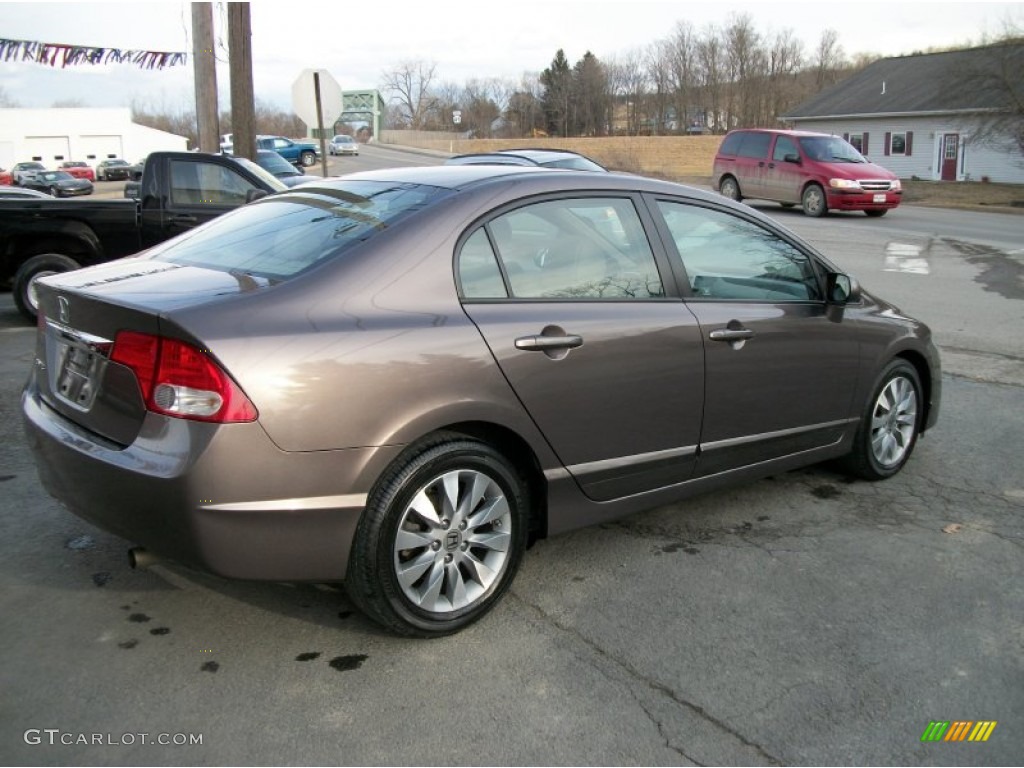 2010 Civic EX Sedan - Urban Titanium Metallic / Beige photo #3