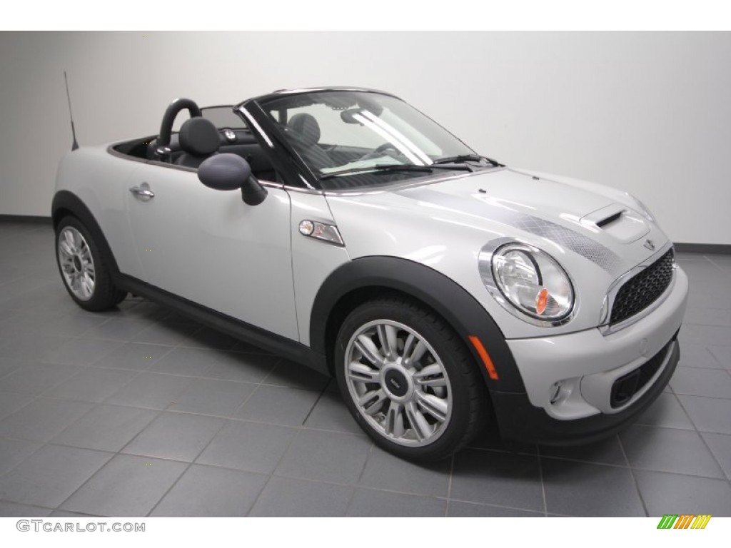 White Silver Metallic 2012 Mini Cooper S Roadster Exterior Photo #61375986