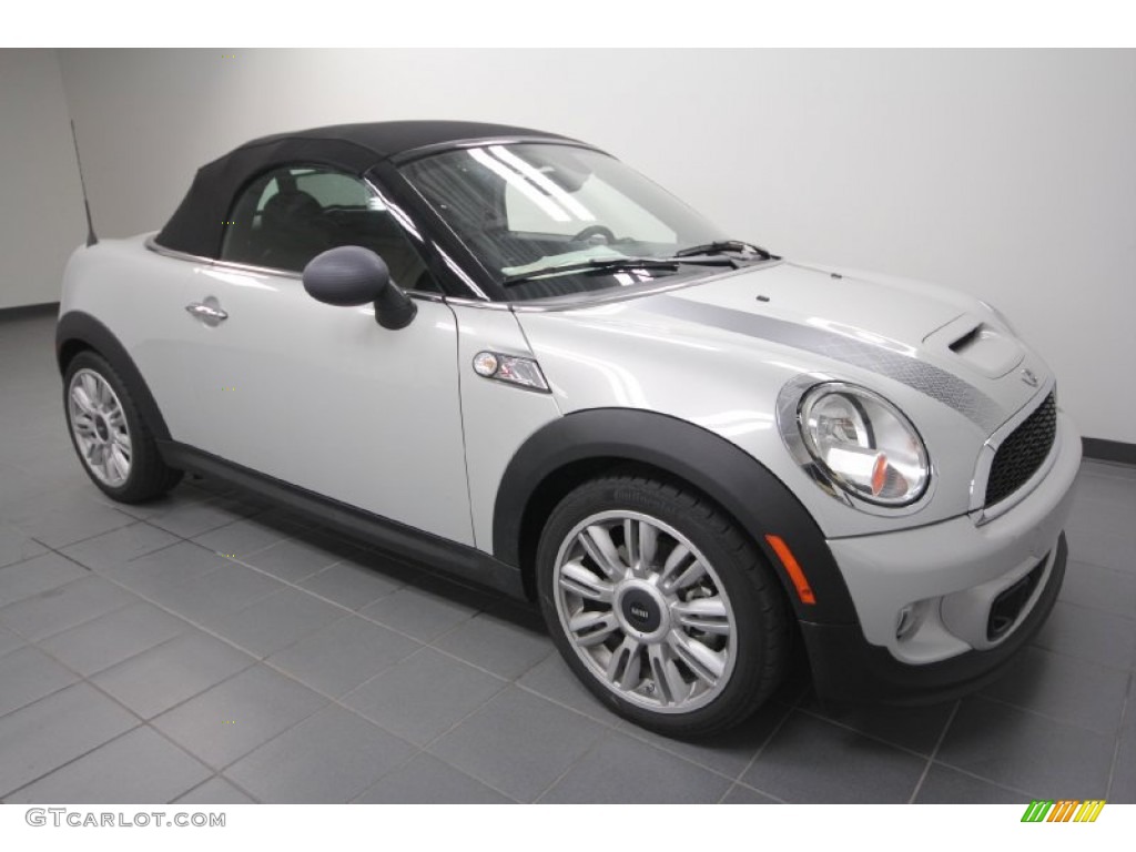 White Silver Metallic 2012 Mini Cooper S Roadster Exterior Photo #61376040