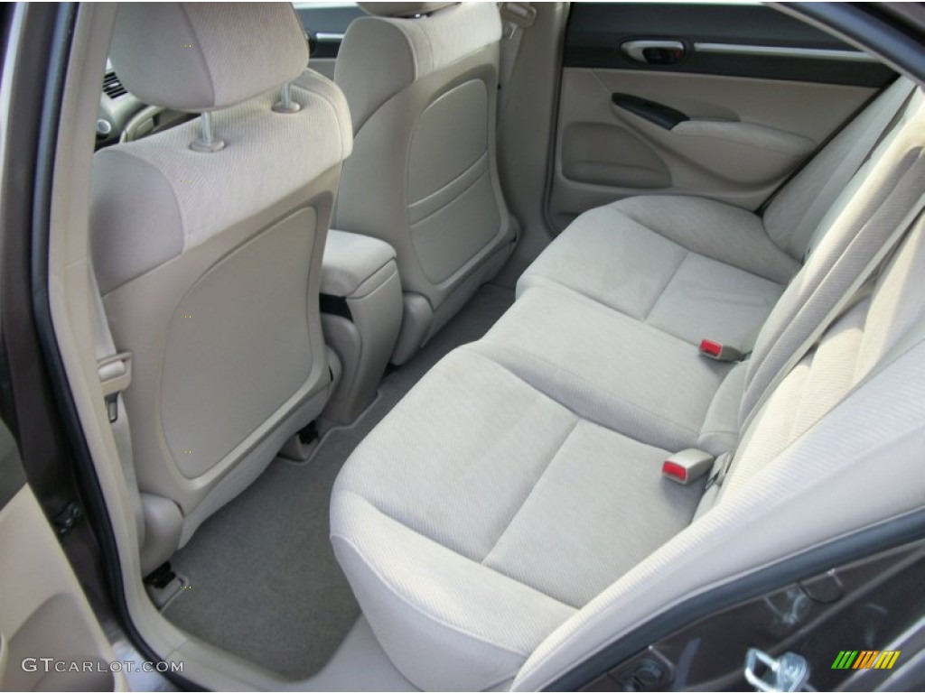 2010 Civic EX Sedan - Urban Titanium Metallic / Beige photo #19