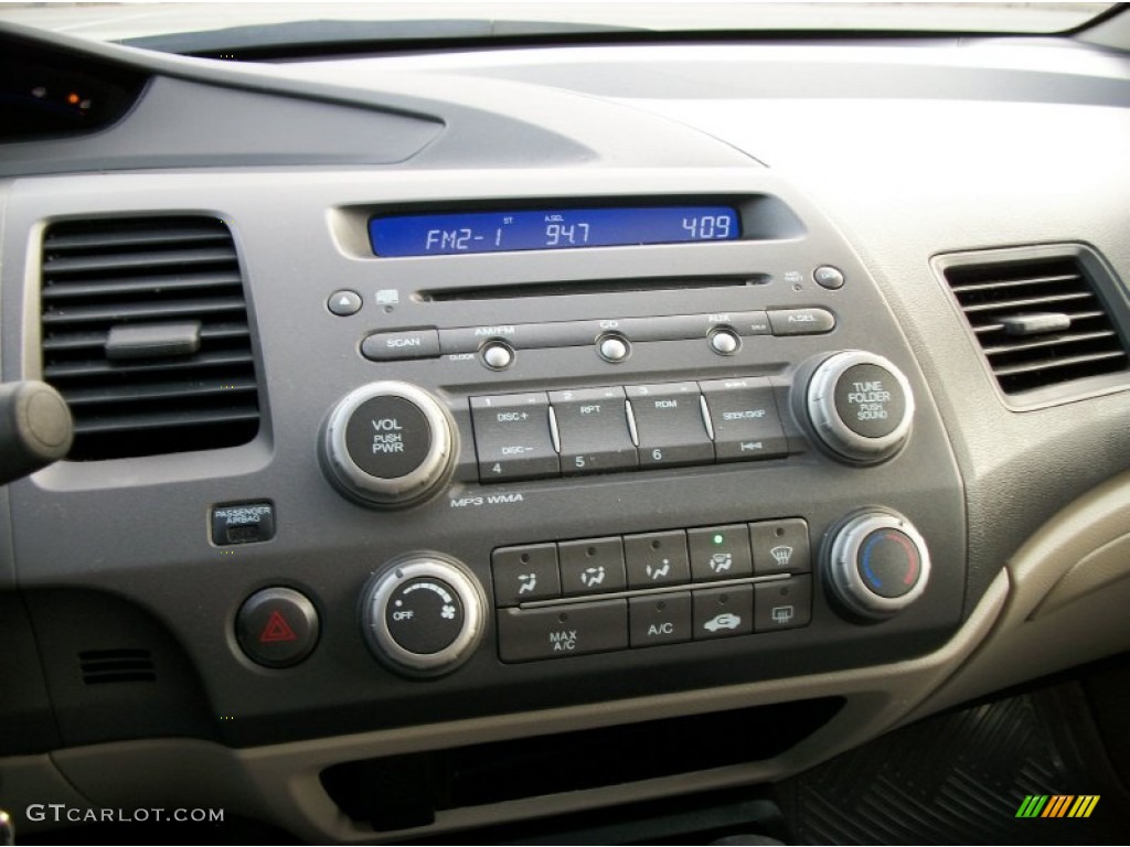 2010 Civic EX Sedan - Urban Titanium Metallic / Beige photo #25