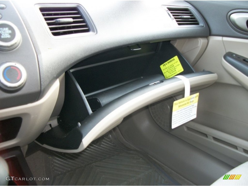 2010 Civic EX Sedan - Urban Titanium Metallic / Beige photo #28