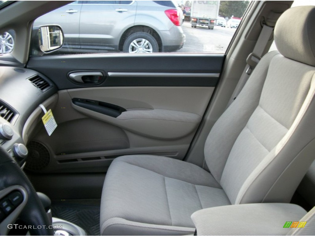 2010 Civic EX Sedan - Urban Titanium Metallic / Beige photo #33