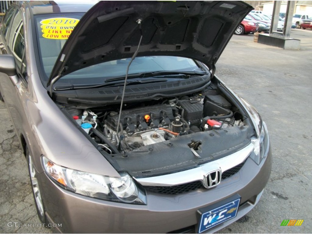 2010 Civic EX Sedan - Urban Titanium Metallic / Beige photo #36