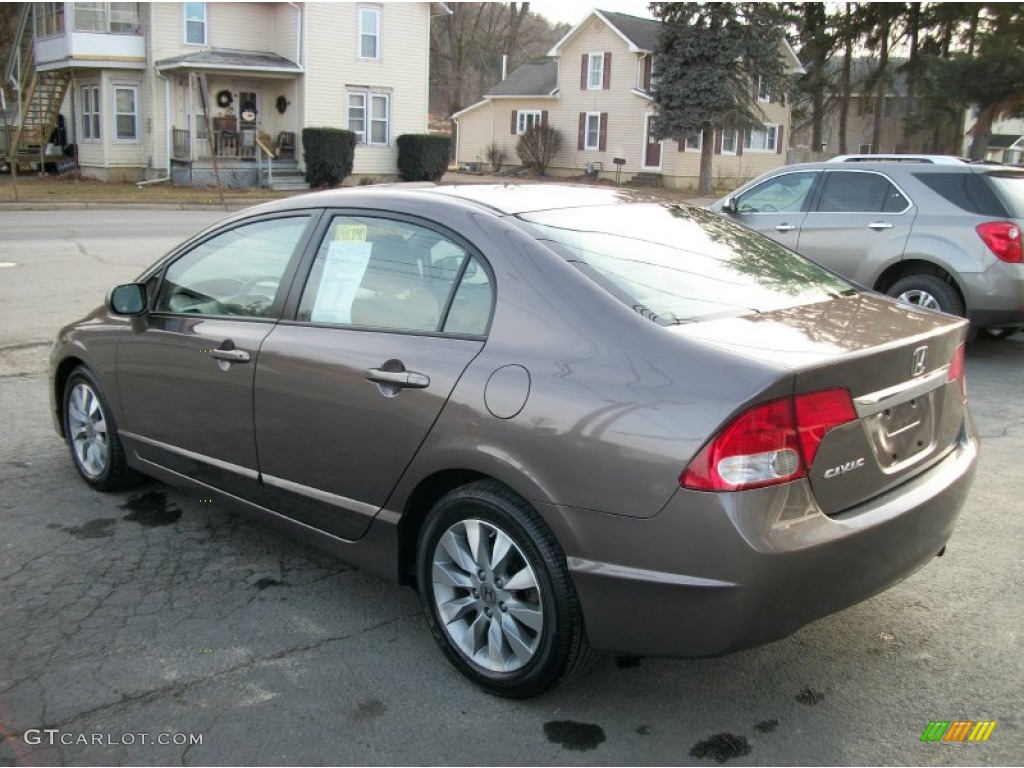 2010 Civic EX Sedan - Urban Titanium Metallic / Beige photo #38