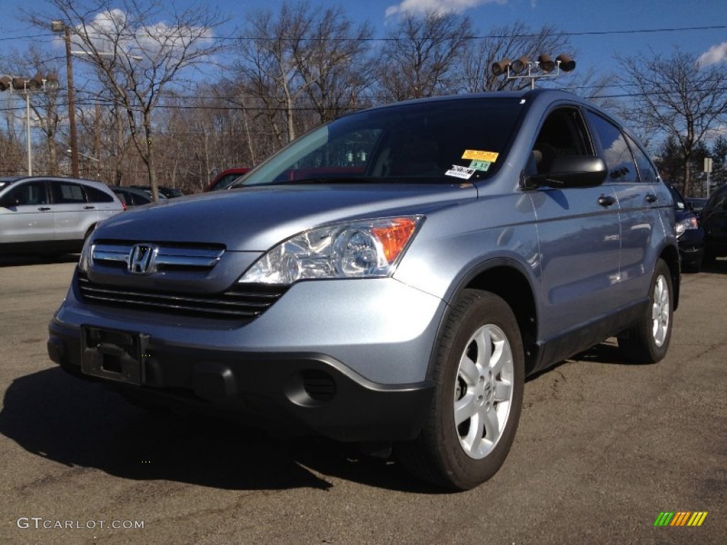 2008 CR-V EX 4WD - Glacier Blue Metallic / Gray photo #5