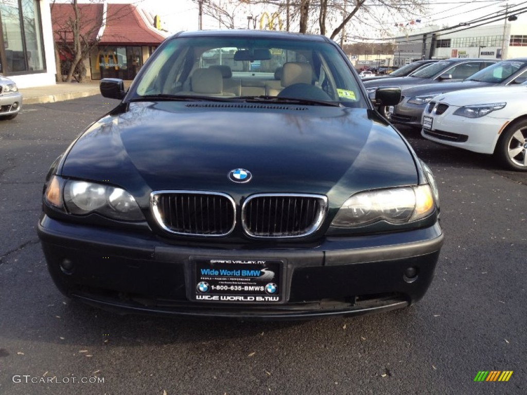 2002 3 Series 325i Sedan - Oxford Green Metallic / Sand photo #2
