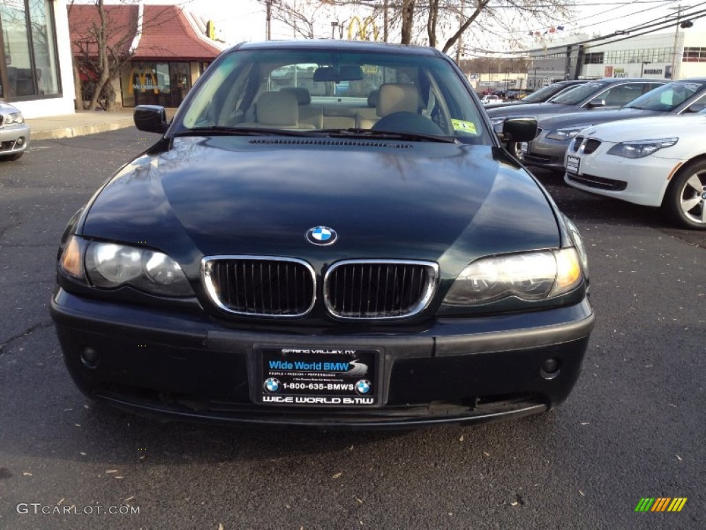 2002 3 Series 325i Sedan - Oxford Green Metallic / Sand photo #2