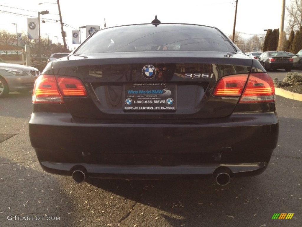 2009 3 Series 335i Coupe - Black Sapphire Metallic / Saddle Brown Dakota Leather photo #6