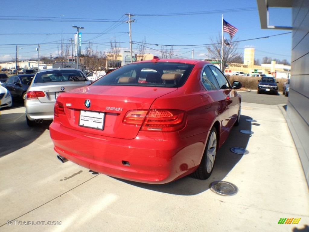 2011 3 Series 328i xDrive Coupe - Crimson Red / Saddle Brown Dakota Leather photo #4