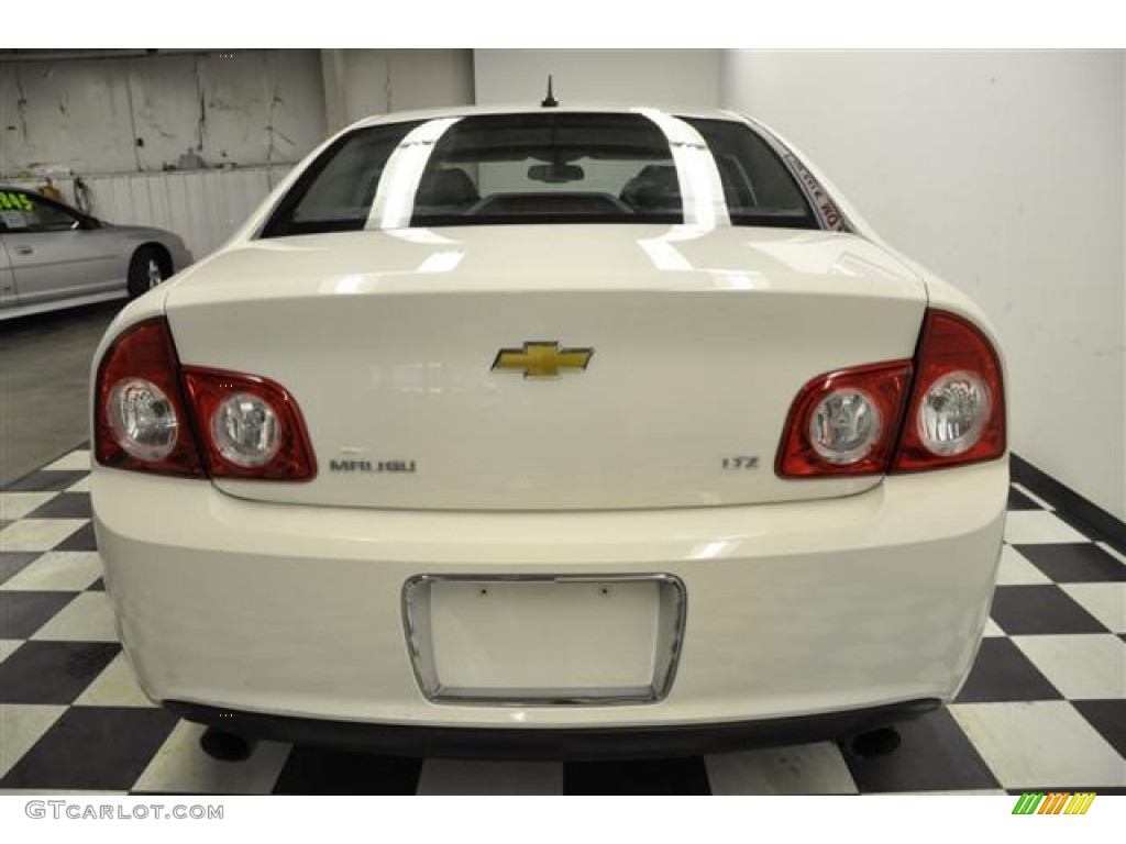 2008 Malibu LTZ Sedan - White / Ebony/Brick Red photo #5