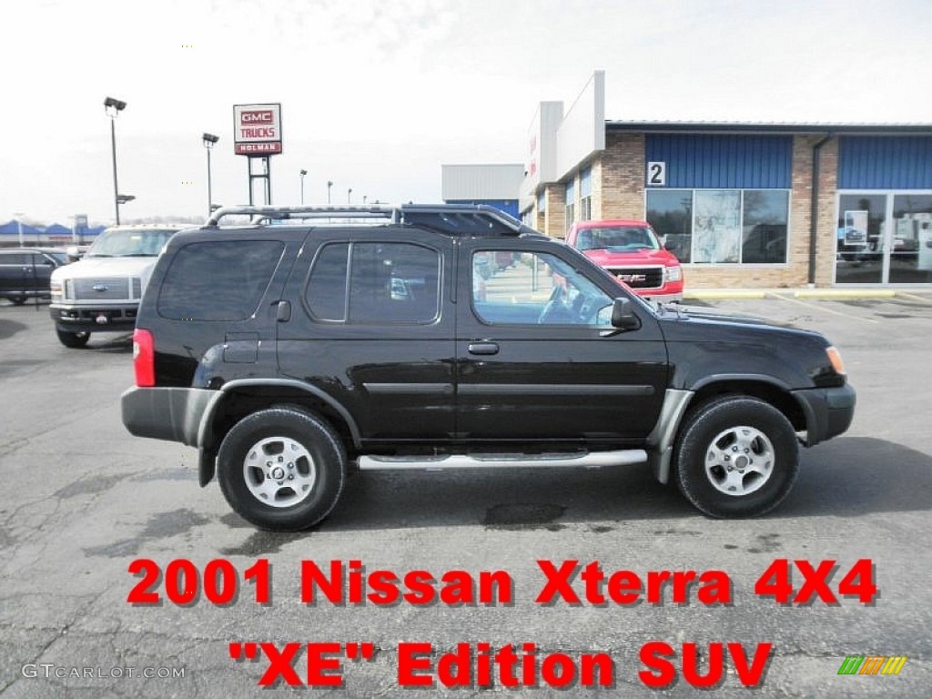 2001 Xterra XE V6 4x4 - Super Black / Dusk Gray photo #1