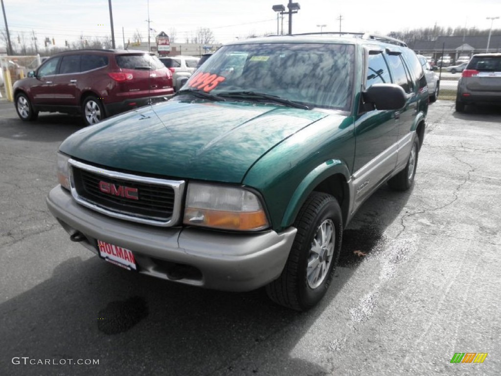 2000 Jimmy SLT 4x4 - Meadow Green Metallic / Pewter photo #3